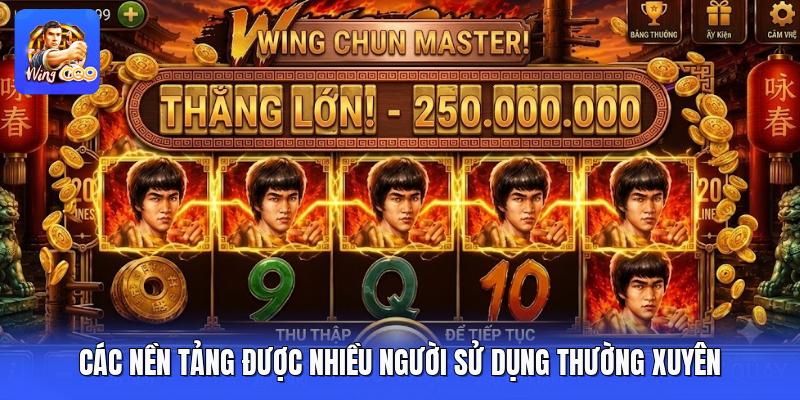 Các nền tảng được nhiều người sử dụng thường xuyên