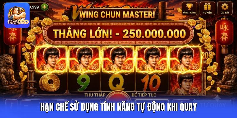 Hạn chế sử dụng tính năng tự động khi quay