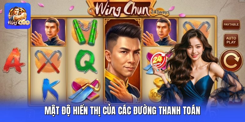 Mật độ hiển thị của các đường thanh toán